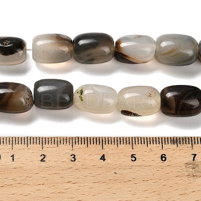 Natural Banded Agate Beads Strands G-D317-A01-07-1