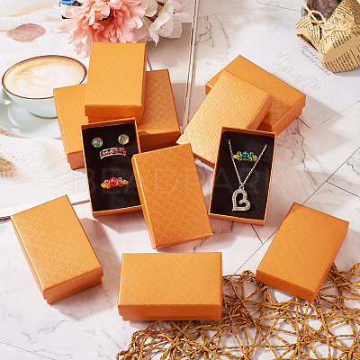Rectangle Cardboard Paper Jewelry Box CON-TAC0015-01G-1