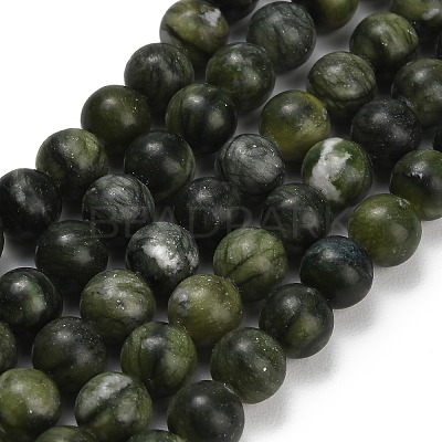 Natural Chinese Jade Southern Jade Beads Strands G-P626-10mm-01A-1