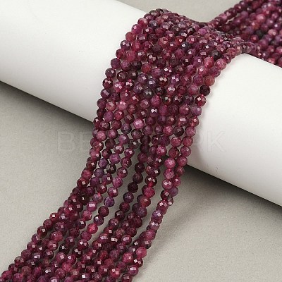 Natural Tourmaline Beads Strands G-F789-03-3mm-1