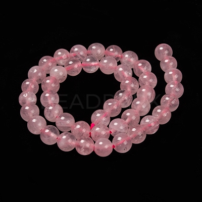 Natural  Rose Quartz Beads Strands X-G-L104-8mm-01-1
