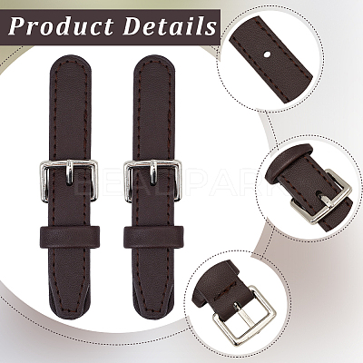 8 Pairs PU Leather Toggle Buckles DIY-GF0012-96A-1