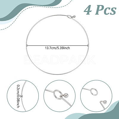 Stainless Steel Choker Rigid Necklace Making NJEW-WH0021-76-1