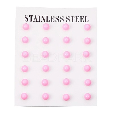 304 Stainless Steel Spray Painted Stud Earrings LS-EJEW-H353-07-F-1