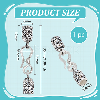 1Pc
S925 Sterling Silver Cord Ends STER-BC0001-02-1