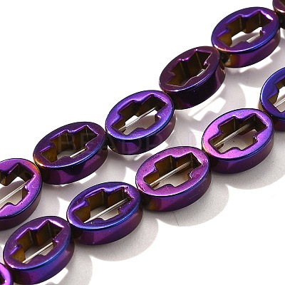 Electroplated Synthetic Non-magnetic Hematite Beads Strands G-L613-Z01-01C-1