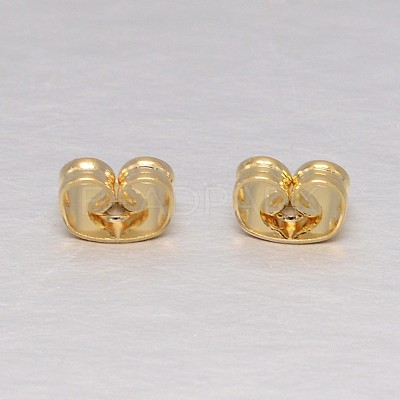 Real 18K Gold Plated Brass Ear Nuts KK-L147-214-NR-1