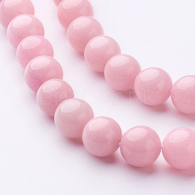 Natural Dyed Yellow Jade Gemstone Bead Strands G-R271-8mm-Y-M-1