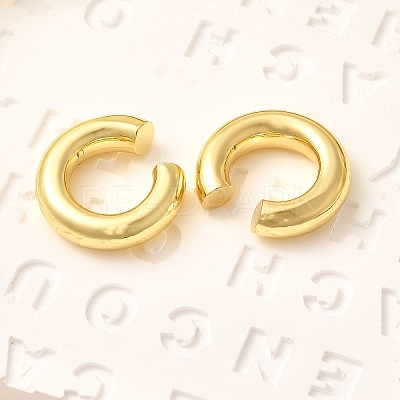 Rack Plating Brass Ring Cuff Earrings for Women EJEW-H135-01G-02-1