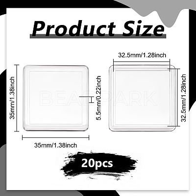 Square Acrylic Storage Boxes CON-WH0089-86-1