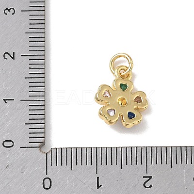 Brass Micro Pave Cubic Zirconia Pendants KK-L268-031G-05-1