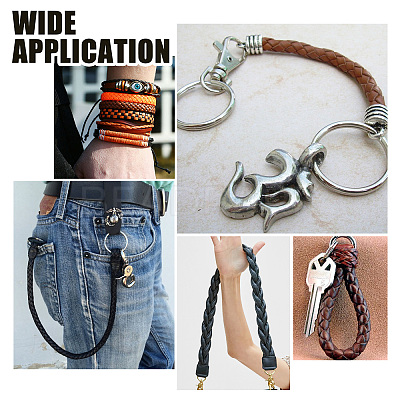 Flat Braided Leather Cord WL-WH0003-09B-1