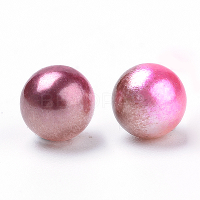 Rainbow Acrylic Imitation Pearl Beads OACR-R065-5mm-A10-1