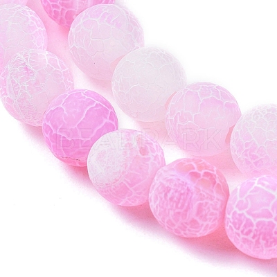 Natural Weathered Agate Beads Strands G-L534-06-6mm-1