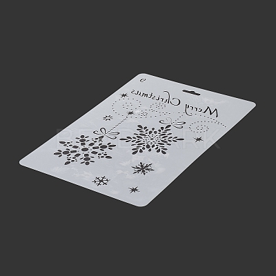 Creative Christmas Plastic Drawing Stencil X-DIY-L007-09-1