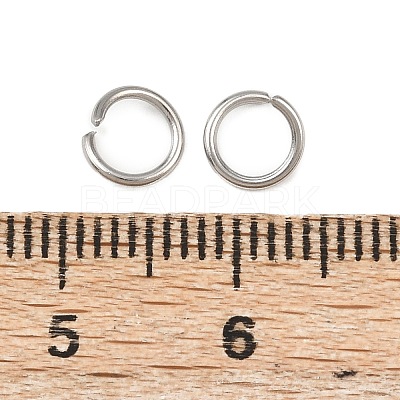 Tarnish Resistant 304 Stainless Steel Open Jump Rings STAS-N015-03-6x.0.8mm-1