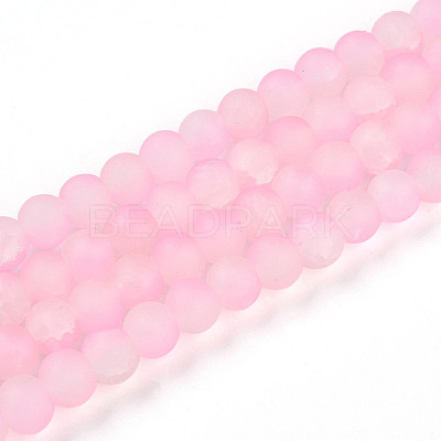 Crackle Glass Beads Strands GLAA-N009-6mm-02-1