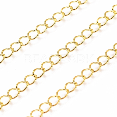 Brass Twisted Chains CHC-Q001-5x4mm-G-1