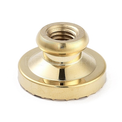 Texture Theme Roung Brass Stamp Head AJEW-M036-06A-G-1