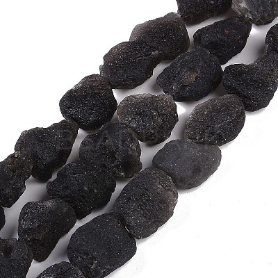 Natural Tektite Beads Strands G-Q164-F03-01-1