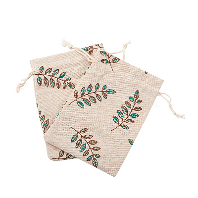 Polycotton(Polyester Cotton) Packing Pouches Drawstring Bags ABAG-T004-10x14-16-1