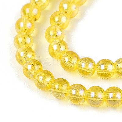 Electroplate Transparent Glass Beads Strands GLAA-T032-T4mm-AB12-A-1