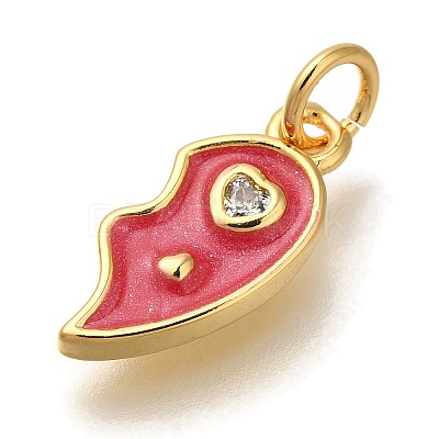 Rack Plating Brass Micro Pave Cubic Zirconia Pendants KK-I720-71G-03B-1