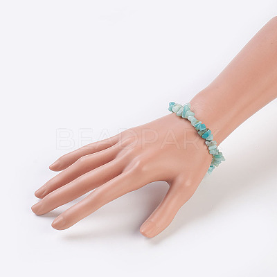 Natural Amazonite Stretch Bracelets BJEW-JB03681-06-1