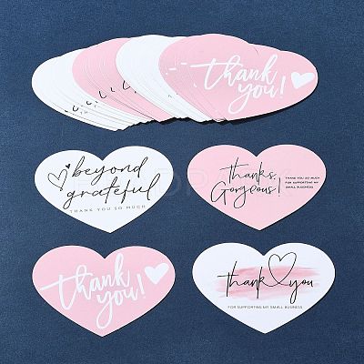 4 Bags 4 Styles Coated Paper Thank You Greeting Card DIY-FS0007-88-1