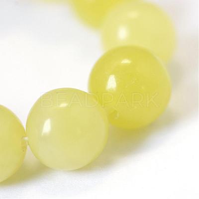 Natural Lemon Jade Round Bead Strands G-E334-10mm-07-1