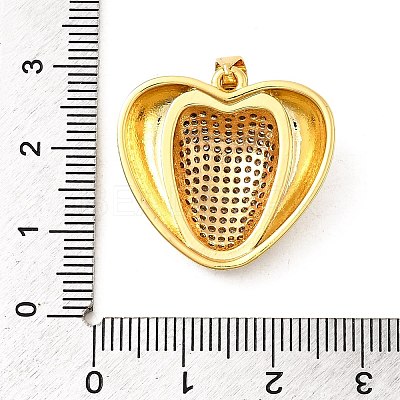 Brass Micro Pave Cubic Zirconia Pendants KK-A266-03C-G-1