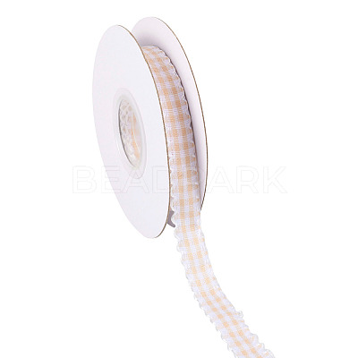 10 Yards Flat Polycotton(Polyester Cotton) Ribbon OCOR-TAC0030-01B-1