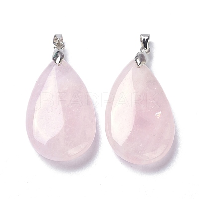 Natural Rose Quartz Pendants G-D084-01P-B15-1