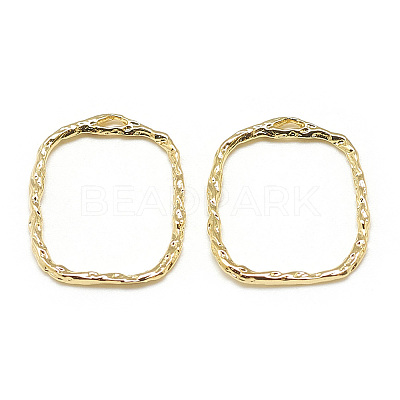 Brass Open Back Bezel Pendants X-KK-N200-042-1
