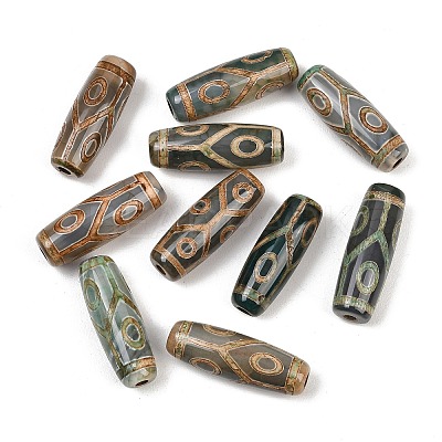 Tibetan Style dZi Beads TDZI-E004-42-1
