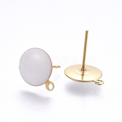 Ion Plating(IP) 304 Stainless Steel Stud Earring Findings X-STAS-P203-A06-02-1