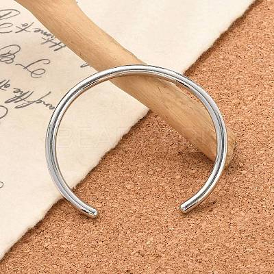 Non-Tarnish 304 Stainless Steel Simple Thin Cuff Bangles BJEW-P296-02P-1