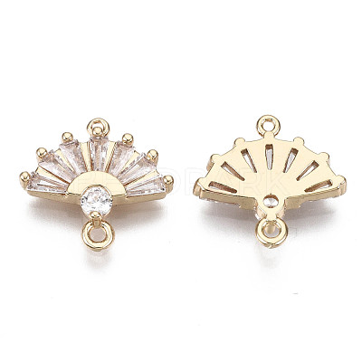 Brass Micro Pave Cubic Zirconia Links Connectors KK-R111-067-1