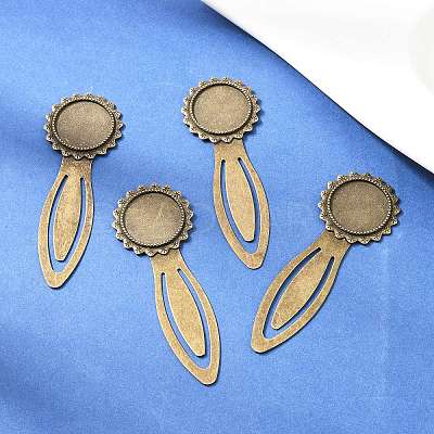 20mm Tray Bookmark Cabochon Settings PALLOY-S033-40AB-NR-1