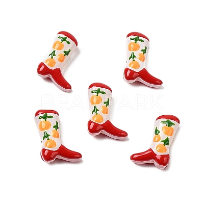Boot Baking Paint Glass Enamel Beads LAMP-C020-02I-1