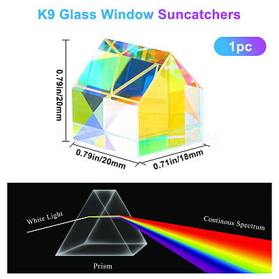 1Pc K9 Glass Window Suncatchers AJEW-BBC0002-28A-1