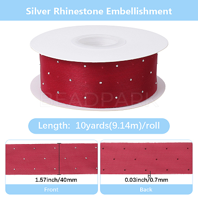 Rayon Rhinestones Ribbon OCOR-WH20050-012D-1