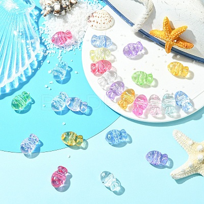 50Pcs Transparent Acrylic Beads TACR-YW0003-16-1