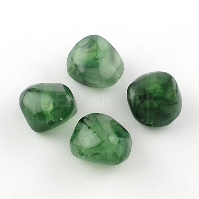 Nuggets Imitation Gemstone Acrylic Beads OACR-R044-M-1
