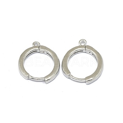 Brass Huggie Hoop Earring Findings PALLOY-F249-19P-1