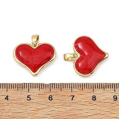 Brass Enamel Pendants KK-T001-01G-1