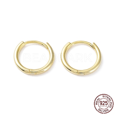 925 Sterling Silver Huggie Hoop Earrings EJEW-K258-19C-G-1