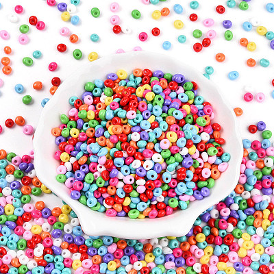6/0 Opaque Colours Glass Seed Beads SEED-N007-18C-1