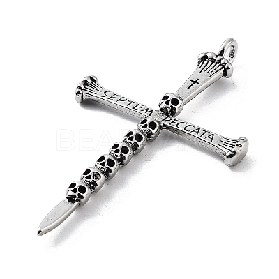 Tibetan Style Alloy Pendants TIBE-L012-040AS-11-1