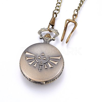 Alloy Quartz Pocket Watches WACH-F051-03AB-1